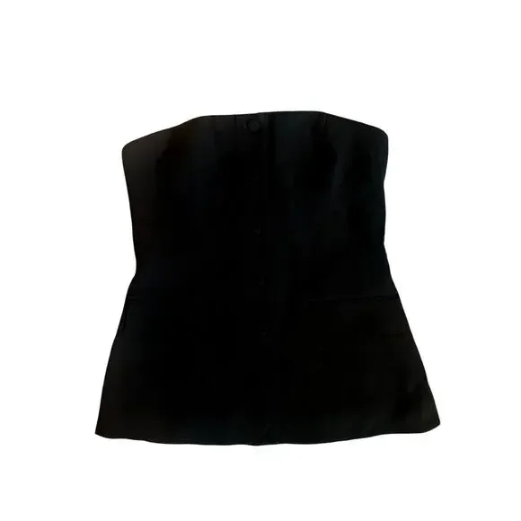 NWT Babaton Aritzia Insider Strapless Top Black Size 6 Womens - Picture 9 of 9